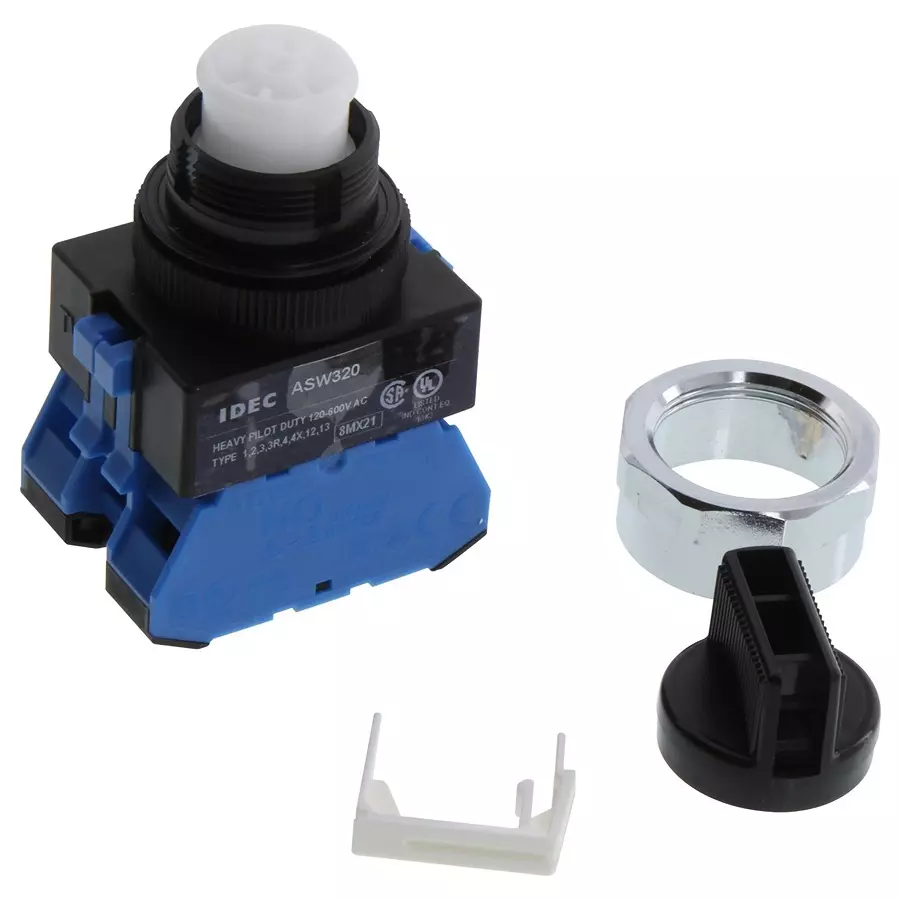 IDEC SWITCH, SELECTOR, DPDT-2NO, 10A, 600V, ASW320