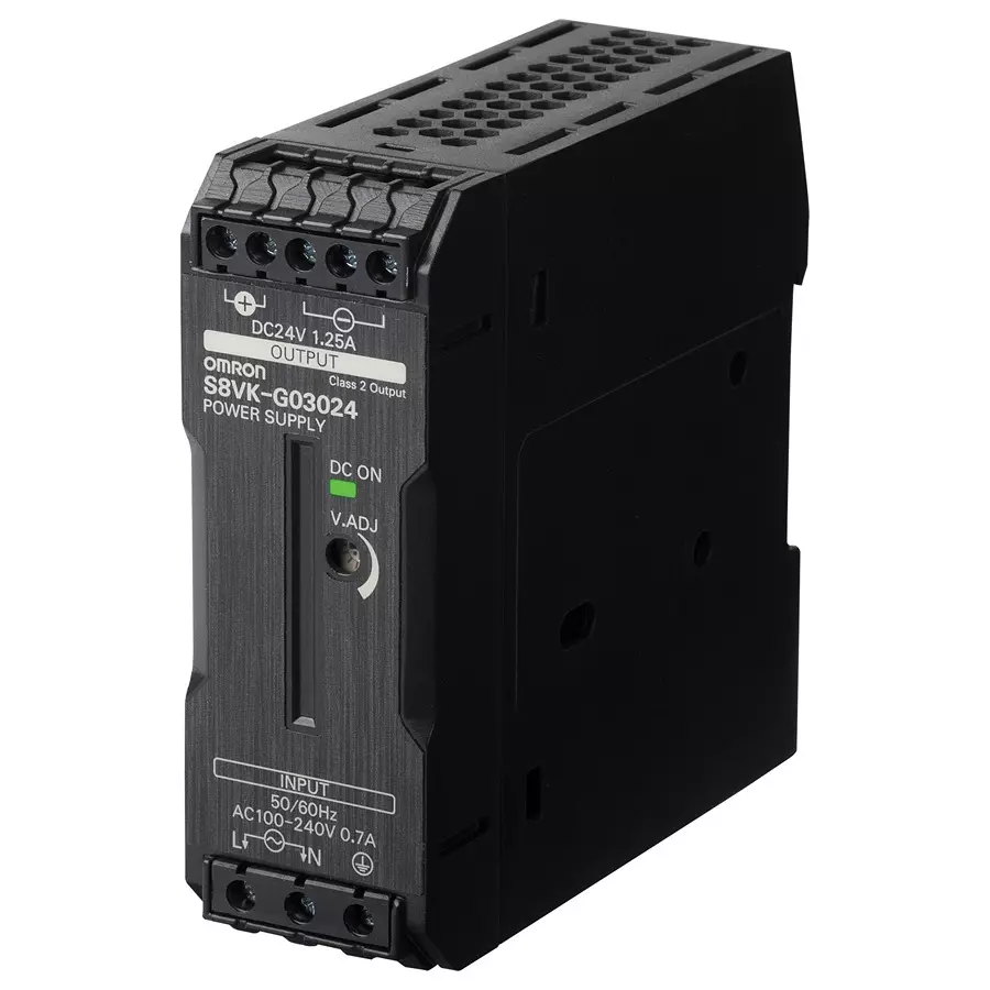 OMRON INDUSTRIAL AUTOMATION POWER SUPPLY, AC-DC, 24V, 1.3A, S8VK-G03024
