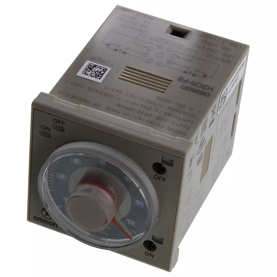 OMRON INDUSTRIAL AUTOMATION SOLID STATE TIMER, 5A, 240V, 0.05S-300H, H3CR-F8 AC100-240/DC100-125
