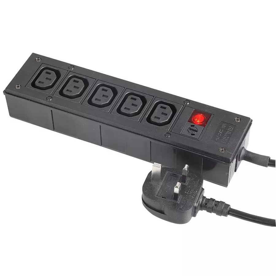 BULGIN LIMITED OUTLET, IEC, 5WAY, 2M CABLE, BS1363 PLUG, PXD303/050/01/1