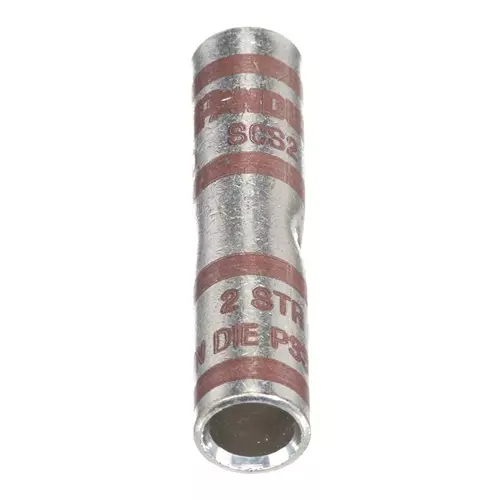 PANDUIT Butt Splices TERMINAL, BUTT SPLICE, 2AWG, UNINSUL, SCS2-Q