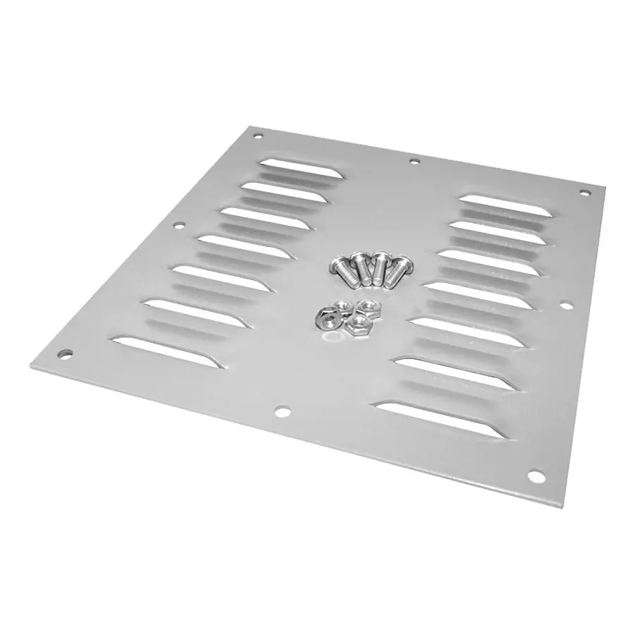 HAMMOND Enclosure Panels LOUVEREDVENTILATING PLATE, GRAY, STEEL, 1481L88