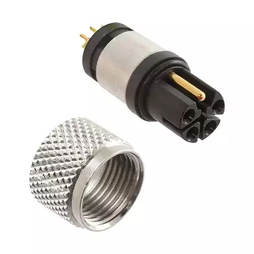 NORCOMP Sensor Conn, M12, 5Pos, Rcpt, Cable, 858-LP5-20SRLS4