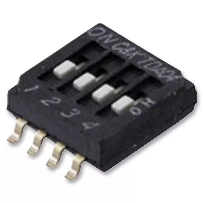 C&K COMPONENTS Dip Switch, Spst, 0.025A, 24Vdc, Smd, TDA04H0JB1