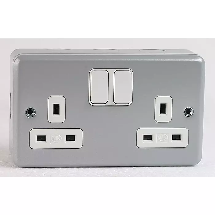 Honeywell Socket, Surface, 13A, 2Gang, K2946ALM