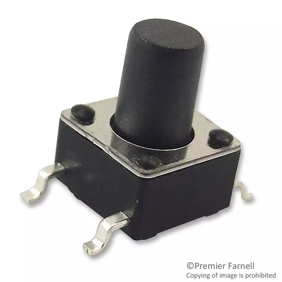 SCHURTER Switch, Smd, Push, 8 mm, 1301.9318 (Pack of 10)