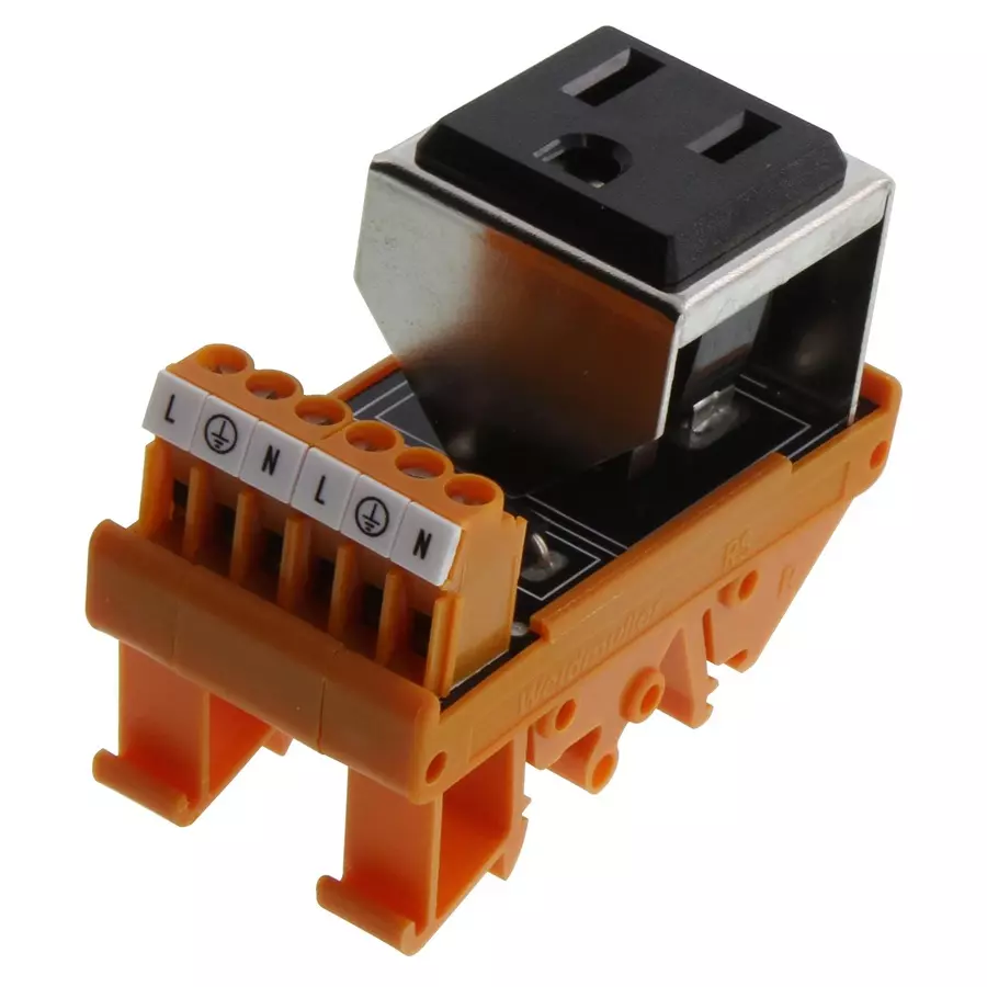 Weidmuller AC OUTLET MODULE, RECEPTACLE, 15A, 120V, 9915480000