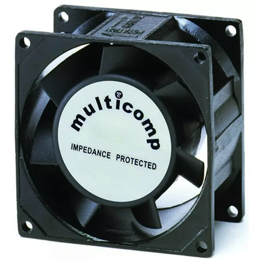 Multicomp AXIAL FAN, 80MM x 80MM x 38MM, 115VAC, 130MA, MC19700