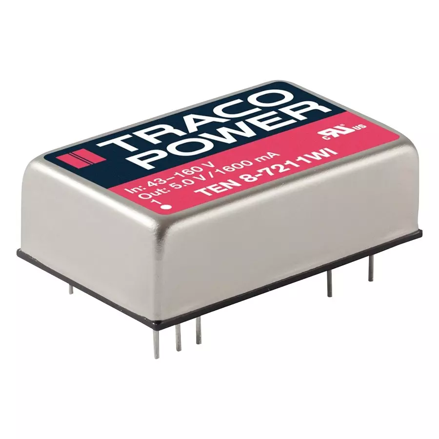 TRACO POWER DC DC, WIDE IP, 8W, 12V, 0.65, TEN 8-2412WI