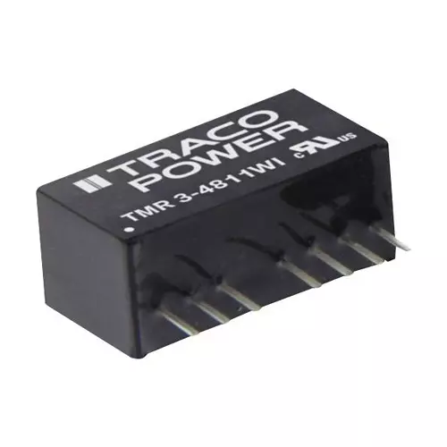 TRACO POWER DC/DC CONVERTER, 5V, 3W, SIP, TMR 3-1211WI