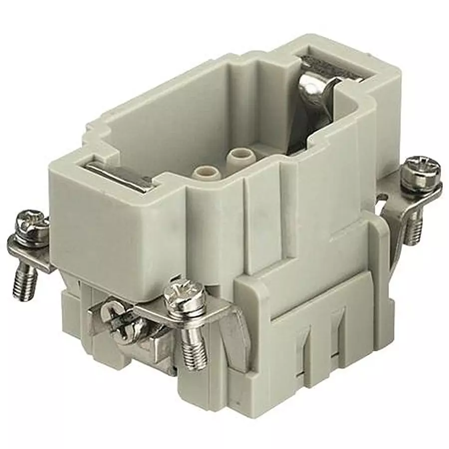 Harting Heavy Duty Connectors RECTANGULAR HAN INSERT, PLUG, 6 POSITION CRIMP, 09330062602