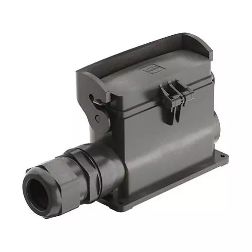 Harting Heavy Duty Hoods / Housings / Bases HEAVY DUTY HOUSING, 24B, 1 LEVER, CABLE, 19431240258