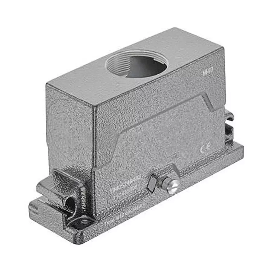 Harting Heavy Duty Hoods / Housings / Bases HEAVY DUTY HOOD, 1 LEVER, SIZE 24B, ALUM, 19405240483