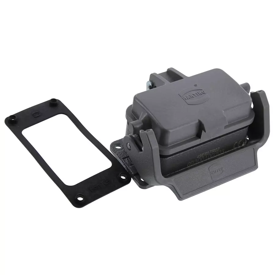 Harting Heavy Duty Hoods / Housings / Bases BULKHEAD HOUSING, SIZE 10B, METAL, 09300100303