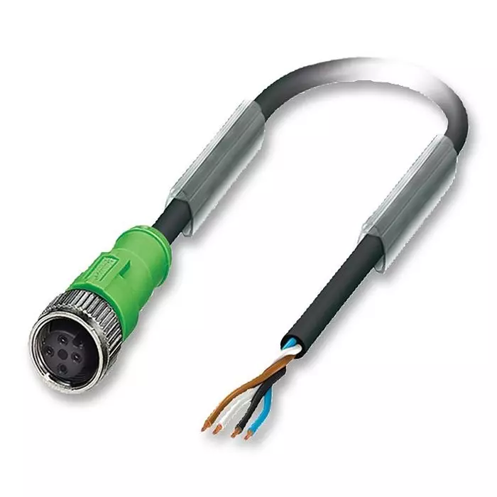 Phoenix Contact Sensor Cable Assemblies SENSOR CABLE, 4POS, M12 SOCKET, 3M, 1668111