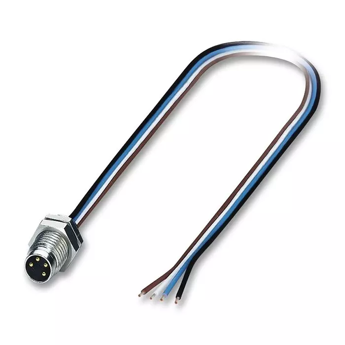 Phoenix Contact Sensor Cable Assemblies SENSOR CORD, 4P, M8 PLUG-FREE END, 0.5M, 1453481