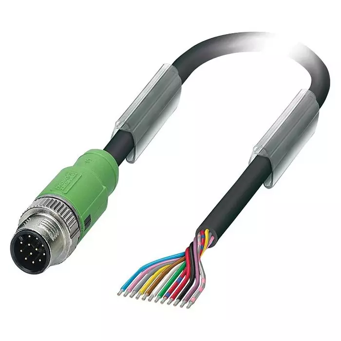 Phoenix Contact Sensor Cable Assemblies SENSOR CORD, 12P M12 PLUG-FREE END, 1.5M, 1430530