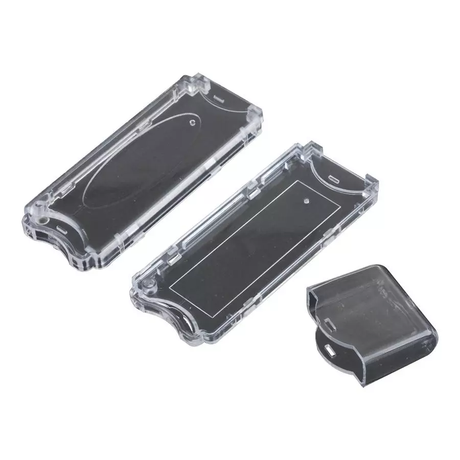 BUD ENCLOSURE, USB, POLYCARBONATE, CLEAR, USB-7201-C.