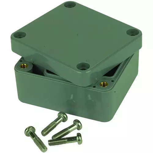 BUD ENCLOSURE, JUNCTION BOX, PLASTIC, GRAY, PN-1320-DG.