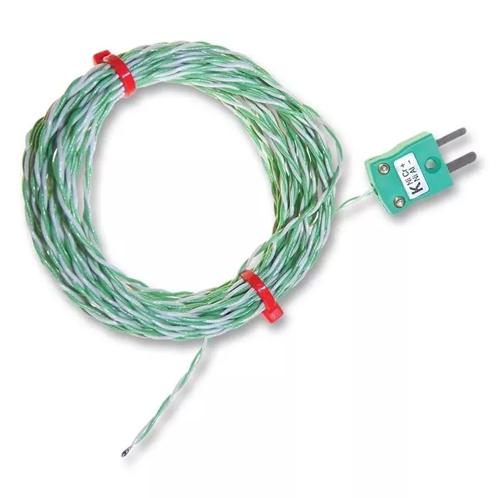LABFACILITY THERMOCOUPLE, TYPE K, 5M, 250DEG C, Z2-K-5.0-MP-1/0.315 PFA TTP+MP