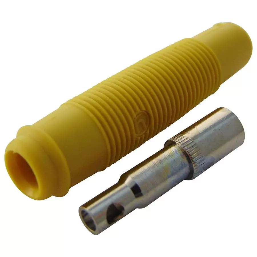 HIRSCHMANN SOCKET, 4MM, TEST, YELLOW, KD, PK5, 931804103 (Pack of 5)