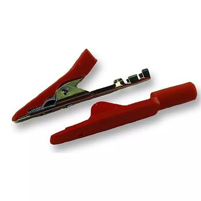 HIRSCHMANN ALLIGATOR CLIP, 4MM, RED, PK5, MKU, 930318101 (Pack of 5)
