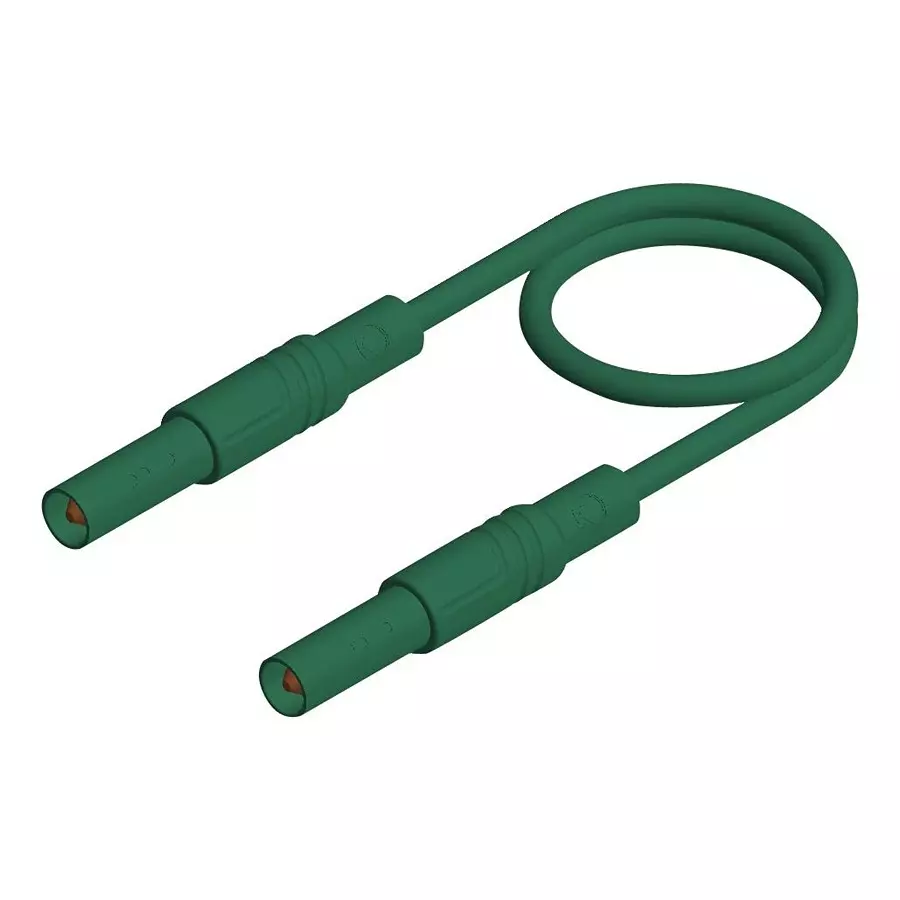 HIRSCHMANN TEST LEAD, 4MM BANANA PLUG, GREEN, 2M, 934076104