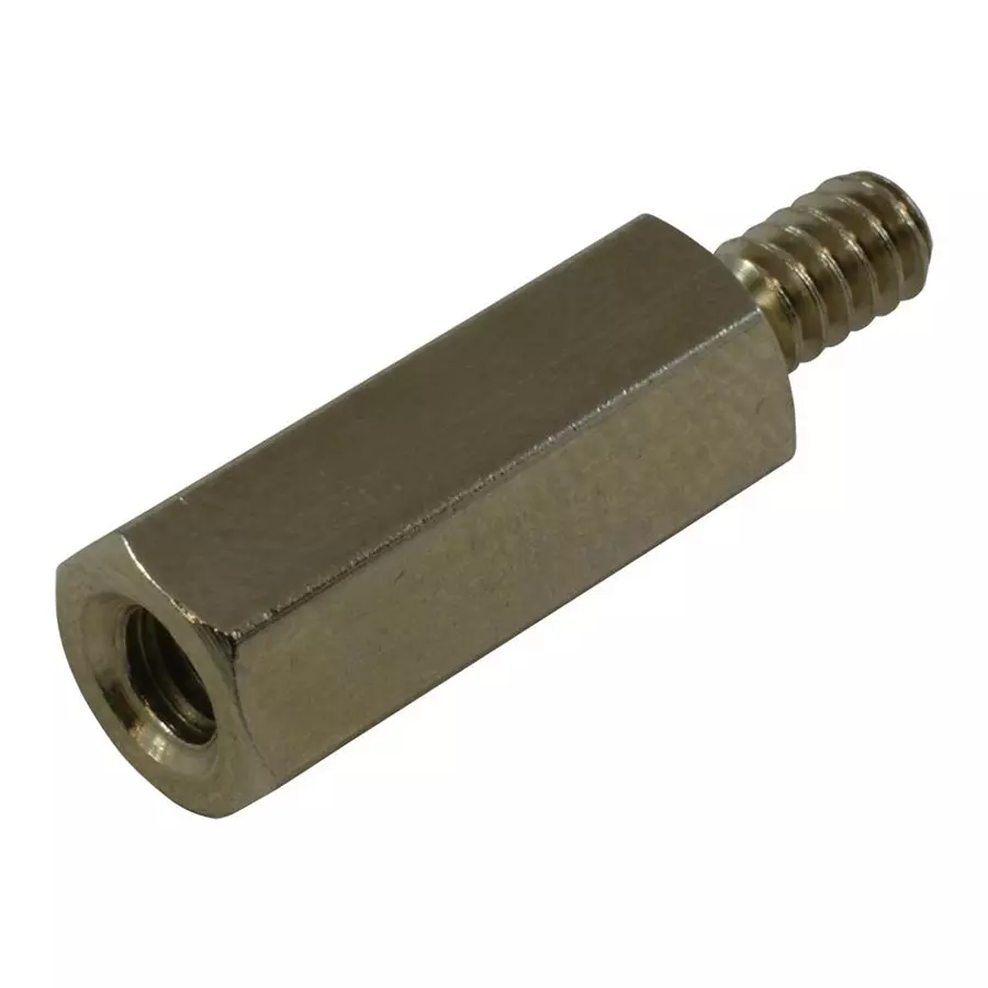 KEYSTONE SPACER/STANDOFF HEX BRASS 6.4MM X 15.9MM, 1953