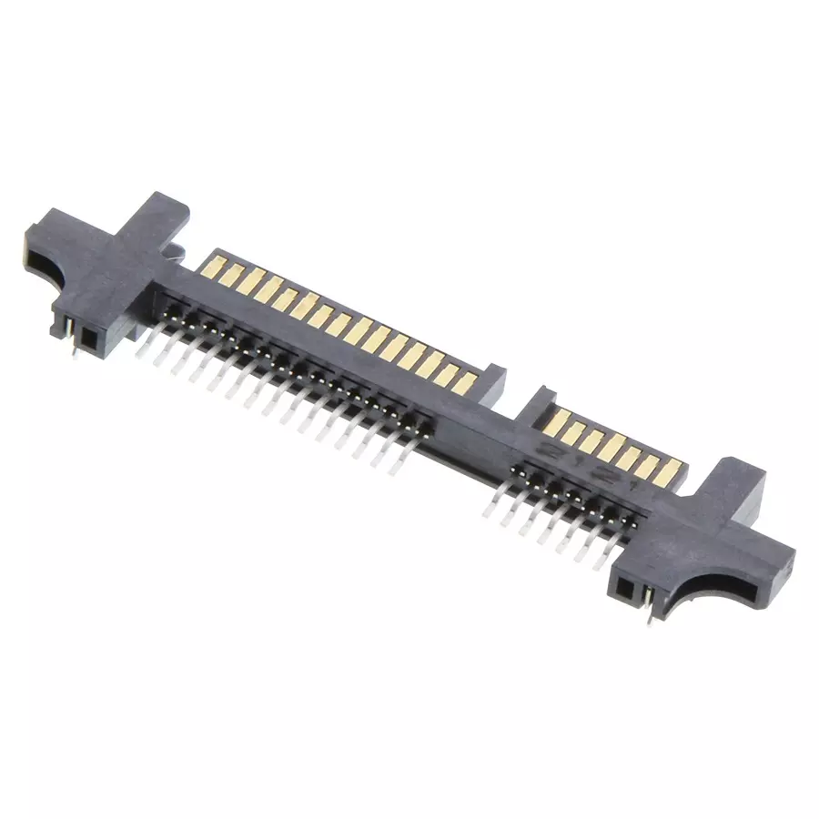 AMPHENOL COMMUNICATIONS SOLUTIONS I/O CONN, SATA, R/A PLUG, 22POS, SMT, 10039651-001LF