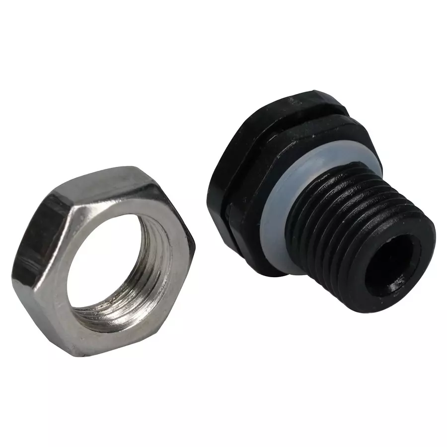 BUD INDUSTRIES VENT PLUG W/O-RING WASHER, M10X1, BLACK, IPV-67101-B