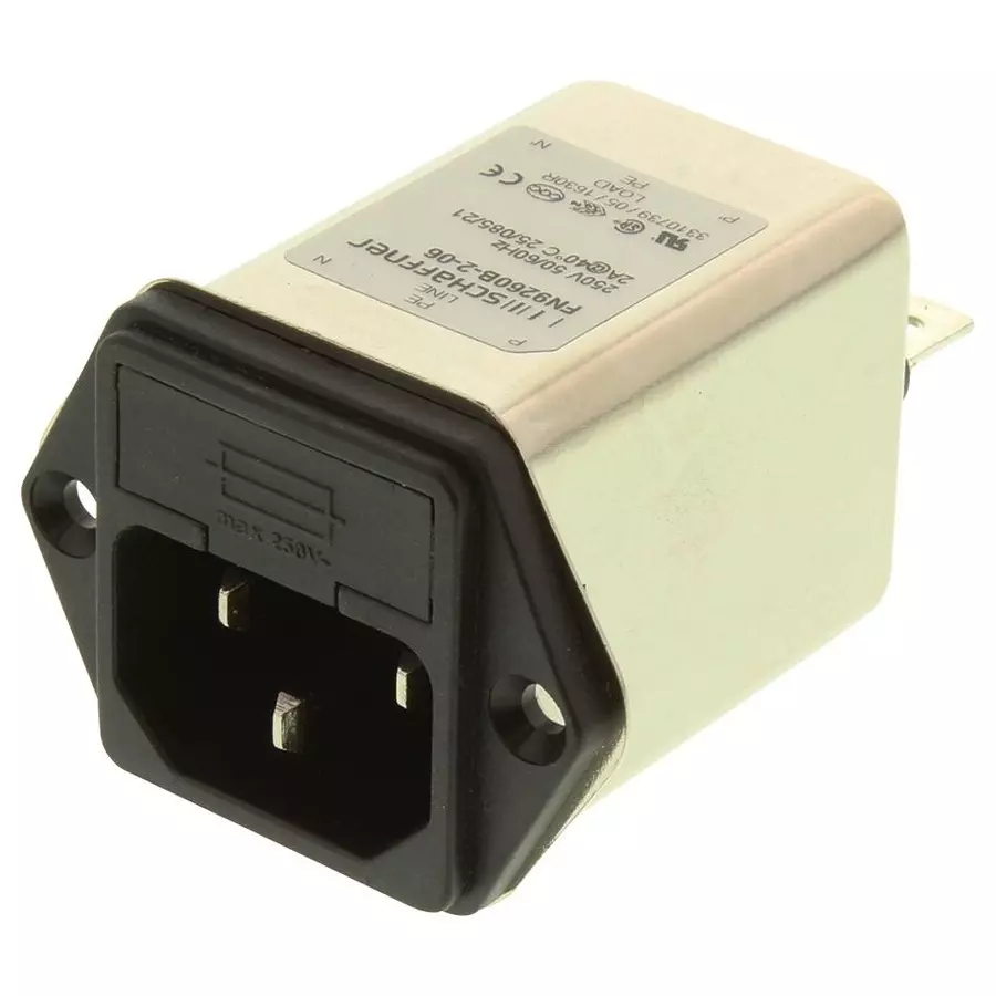 SCHAFFNER - TE CONNECTIVITY FILTER, INLET, 2 FUSE, MEDICAL, 2A, 800505-SF