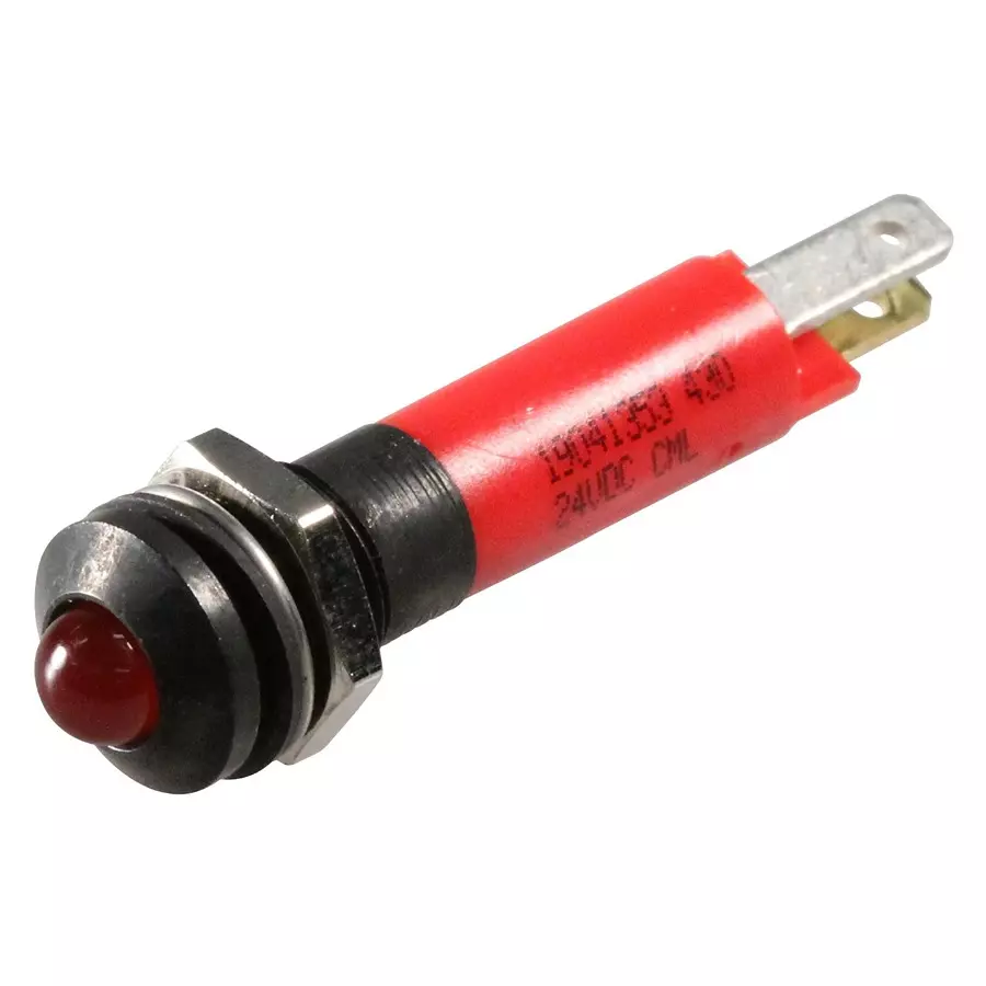 CML INNOVATIVE TECHNOLOGIES LED INDICATOR, 24V, HE-RED, 19041353