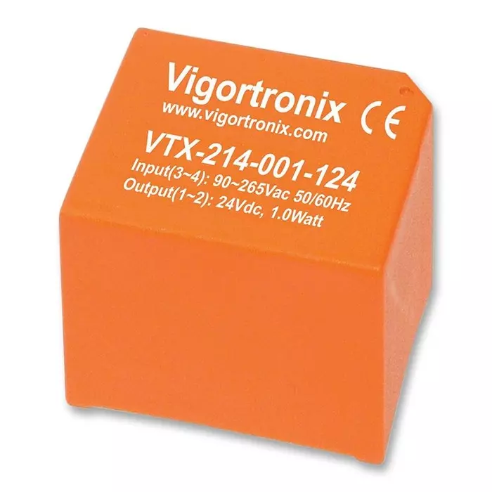 VIGORTRONIX AC-DC CONV, FIXED, 1 O/P, 1W, 5V, VTX-214-001-105