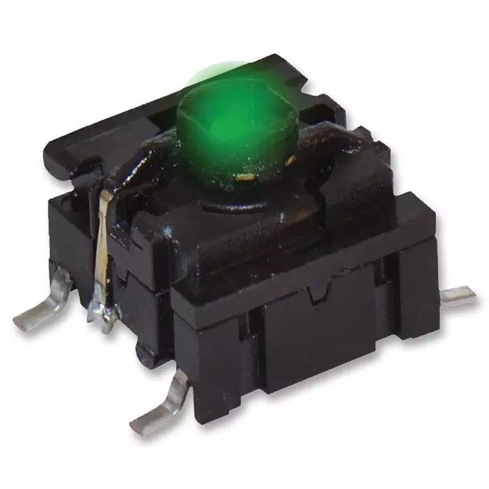 MULTIMEC Switch, Smd, Ip67, 3.5N, Green Led, 5GSH93522