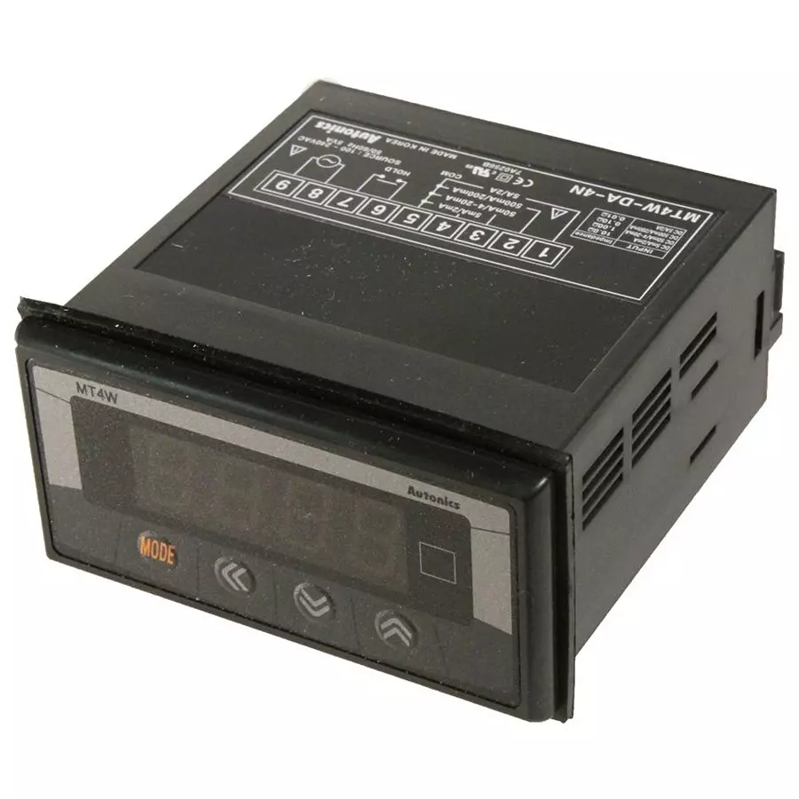 Autonics Digital Panel Meter, 4-Digit, 100Vac To 240Vac, MT4W-DA-4N