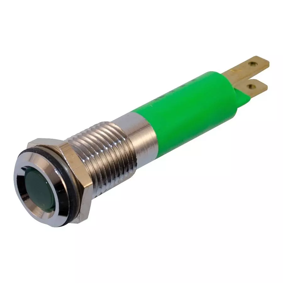 WAMCO Panel Mount Indicator, Led, 8Mm, Green, 24V, WL-19010351