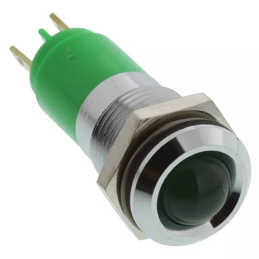 WAMCO Panel Mount Indicator, Led, 14Mm, Green, 24V, WL-19210351