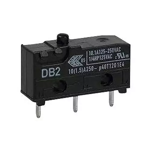 ZF Microswitch, Spdt, Plunger, 10A, 250Vac, DB2C-C1AA