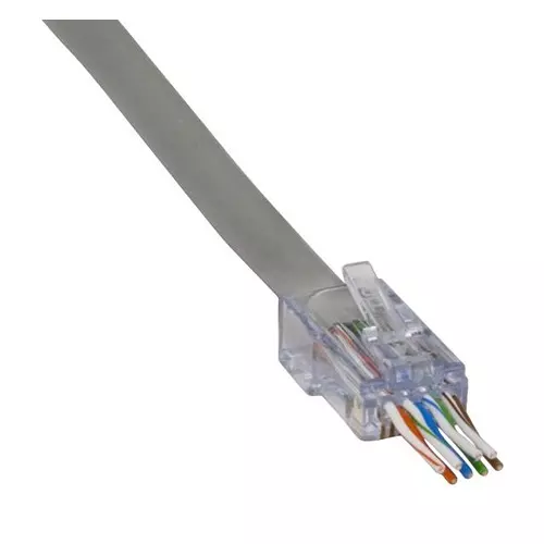PLATINUM TOOLS Rj45 Conn, Jack, 8P8C, 1Port, Cable, 100028C (Pack of 50)