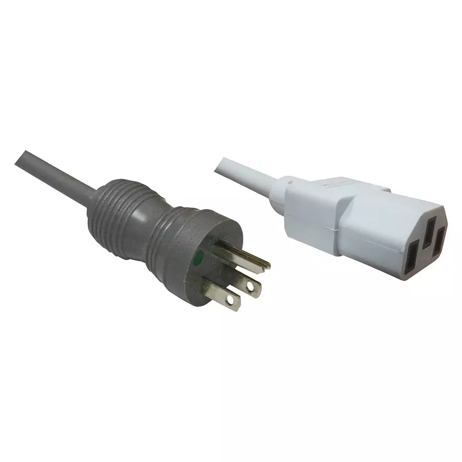 MEGA ELECTRONICS Power Cord, Nema 5-15P/60320 C13, 10Ft, 458-M121