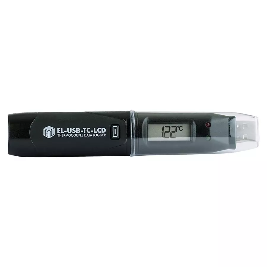 LASCAR Data Logger, -200Deg To 1350Deg, Usb,Lcd, EL-USB-TC-LCD