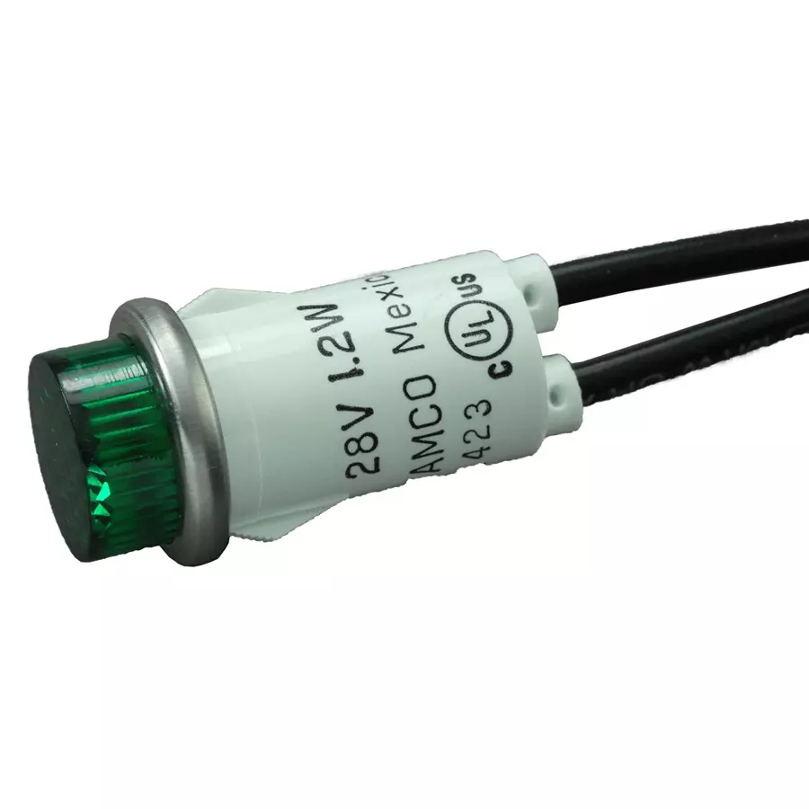 WAMCO Lamp, Incandescent Indicator, 28V, 40Ma, Wire Leaded, WL-1090C5-28V
