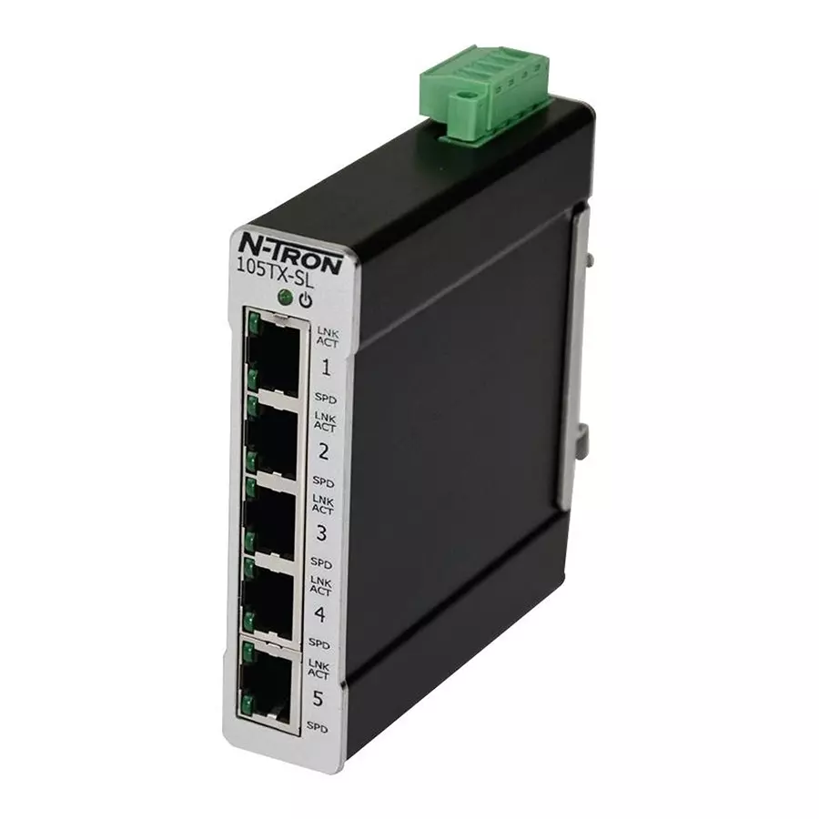 RED LION CONTROLS INDUSTRIAL ETHERNET SW, RJ45 X 5, 1GBPS, 105TX-SL