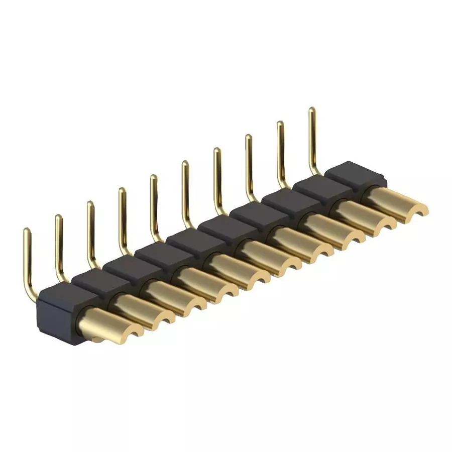MILL-MAX CONNECTOR, HEADER, 10POS, 1ROW, 2.54MM, 380-10-110-10-003000