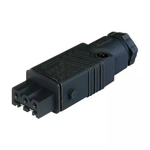 HIRSCHMANN POWER CONN, RCPT, 3+PE, SCREW, CABLE, STAK 3 N SCHWARZ/BLACK