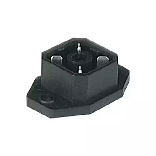 HIRSCHMANN RECTANGULAR CONN, PLUG, 4POS, SOLDER, G 4 A 5 M BLACK.