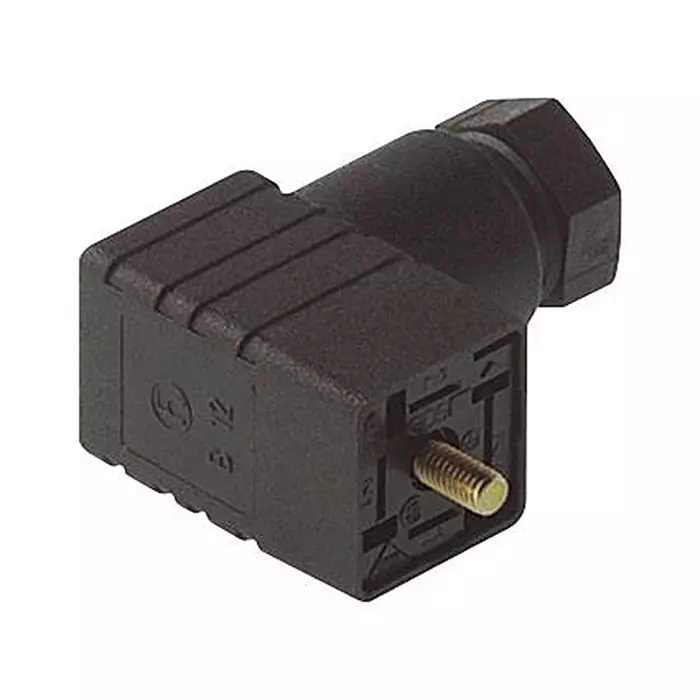 HIRSCHMANN RECTANGULAR CONN, RCPT, 2+PE, SCREW, GDS 207 BLACK