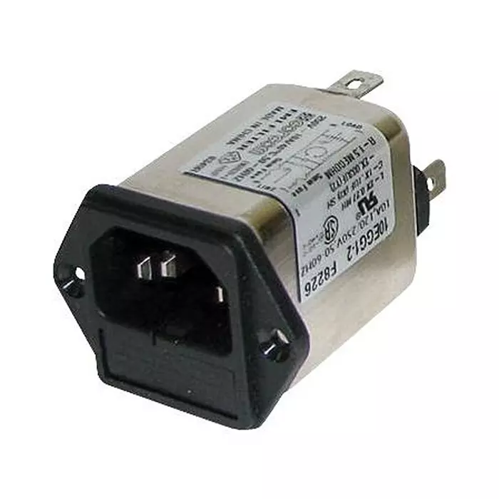 CORCOM - TE CONNECTIVITY IEC INLET C14, 6A, 250VAC, PANEL, 6EGG1-2
