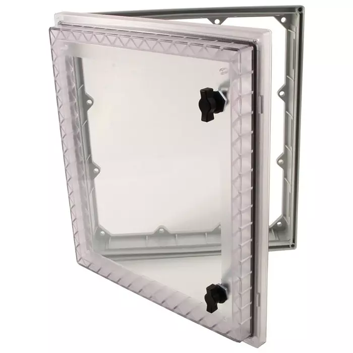 FIBOX INSPECTION WINDOW, PC, 16" X 14", GREY, AR IPW 1614 W T