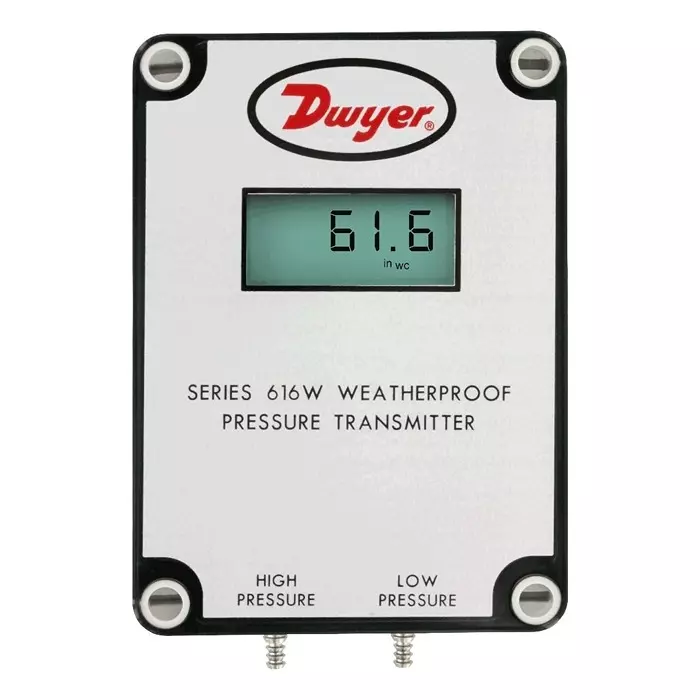 DWYER PRESSURE TX, GAUGE, 0-10INCH-H2O, 616W-3-LCD.